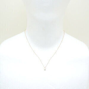 Tiffany Solitaire Necklace Diamond Pink Gold